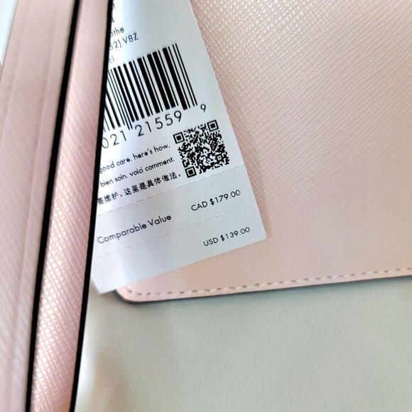 Kate Spade NWT Lucy Medium L Zip Light Pink Wristlet/Clutch! - Picture 3 of 5